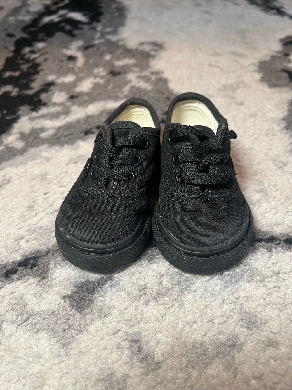 Vans Kids Black Canvas Lace-Up Sneakers